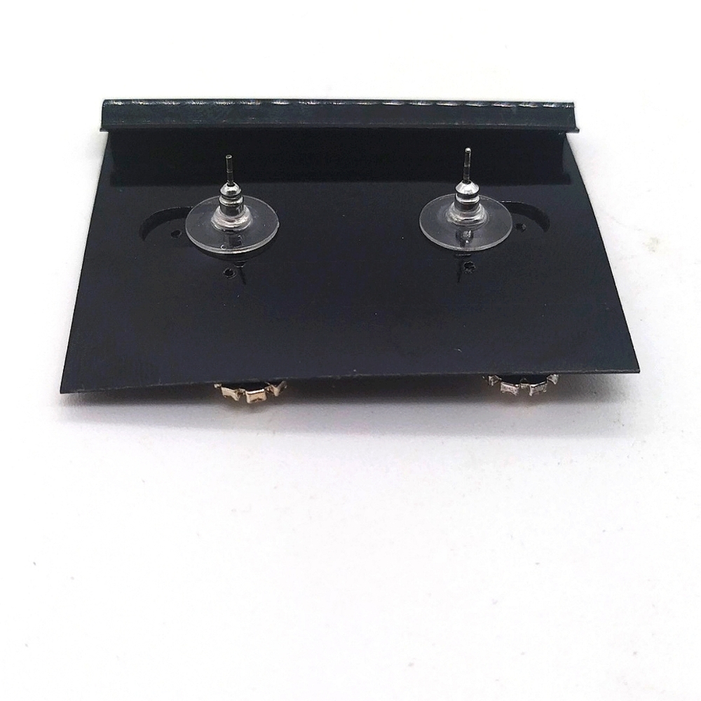 Vintage Eisenberg Ice 1" Pave Crystal Dangle Drop Earrings in Silver - Picture 5 of 6